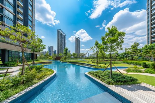 现代商业住宅小区景观效果图 非居住房地产租赁的专业视觉资源获取指南